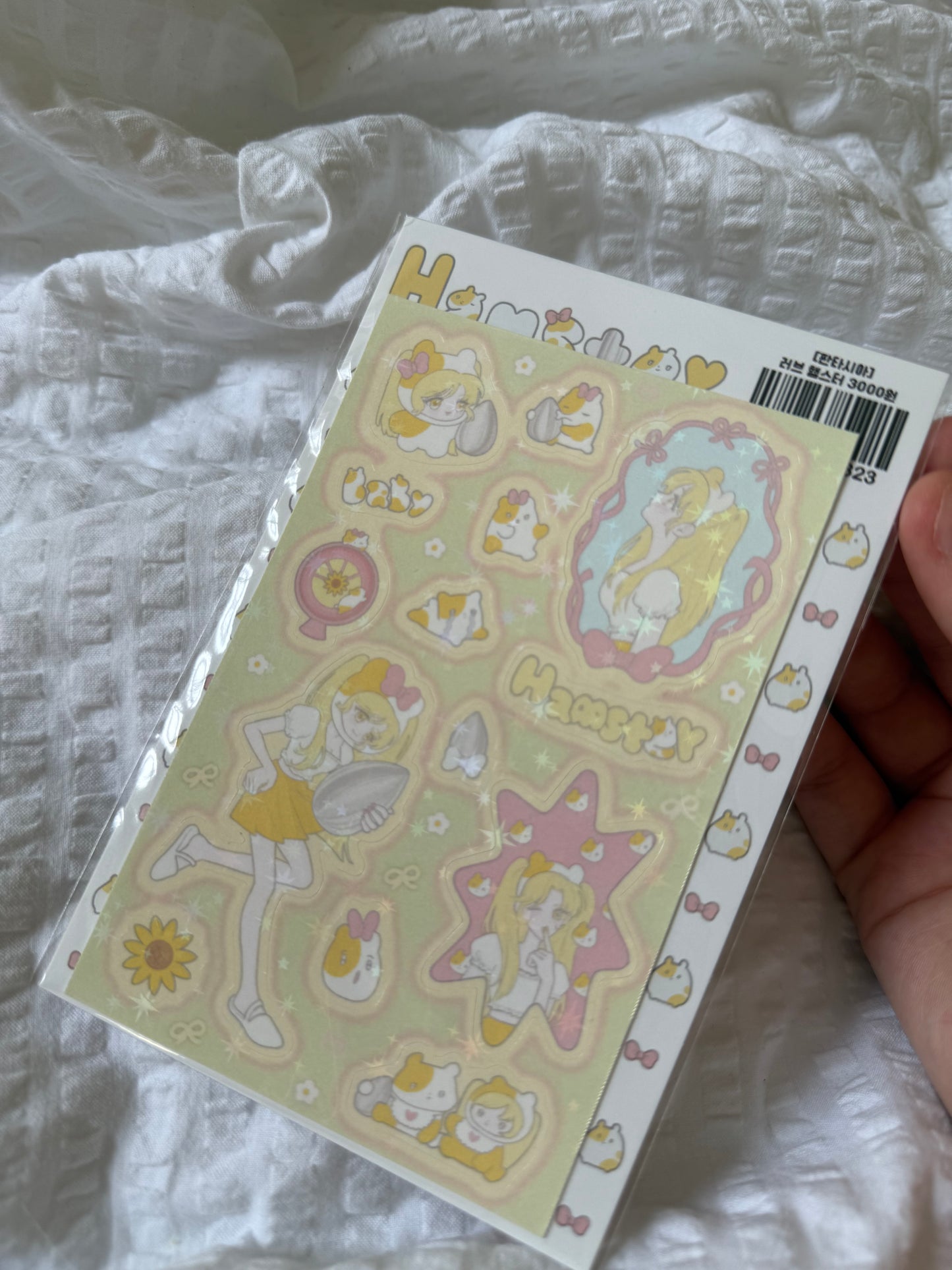 Hamster girl sticker sheet