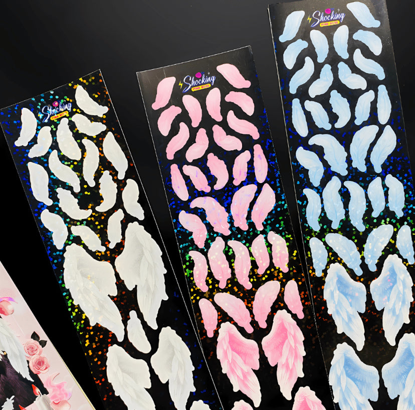 Angel wings sticker sheet