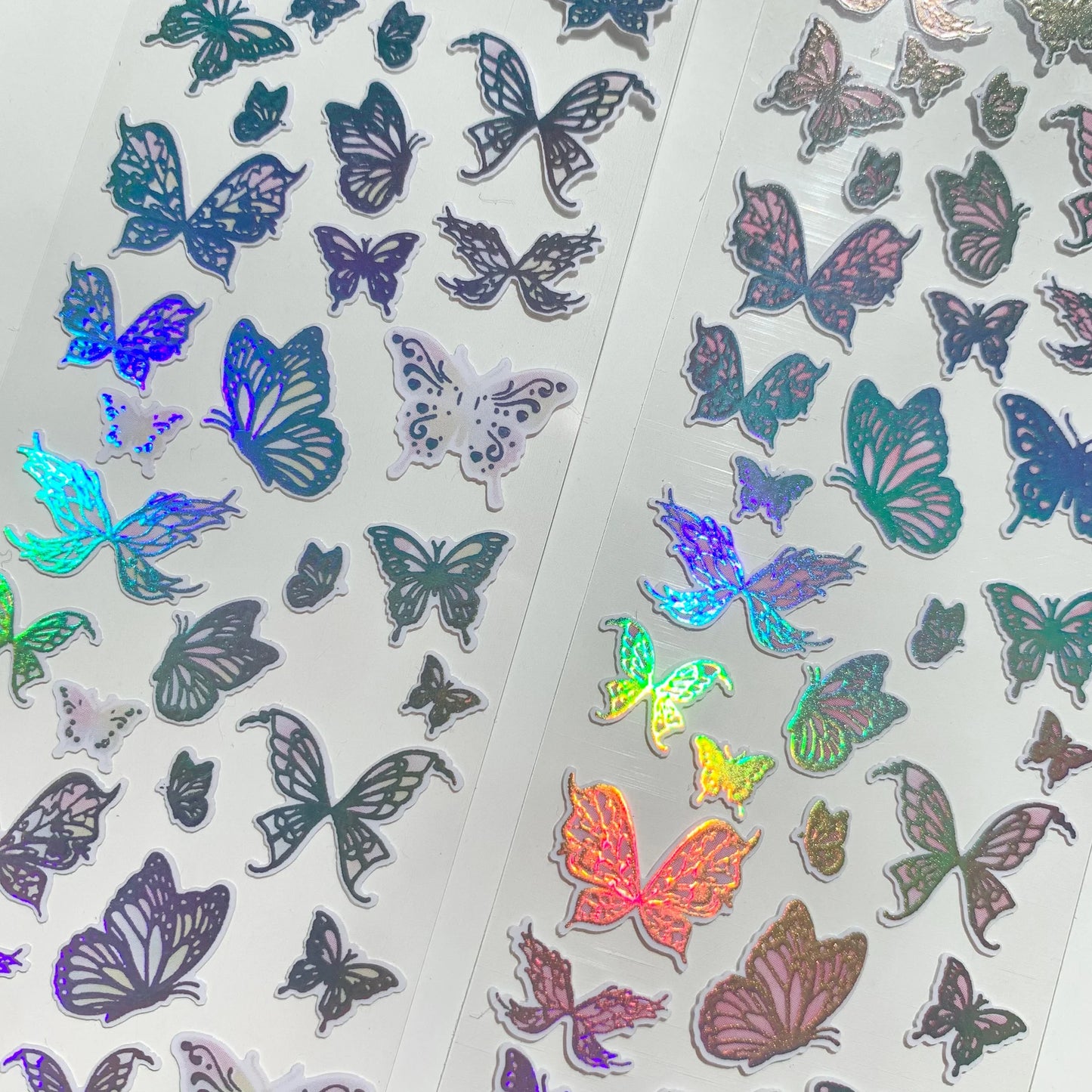Holo foil butterflies sticker sheets