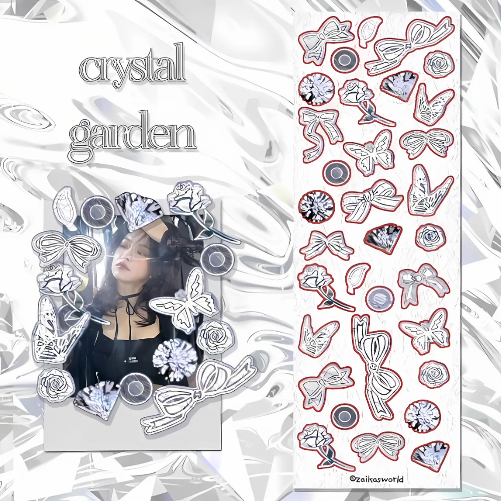 Crystal garden sticker sheet