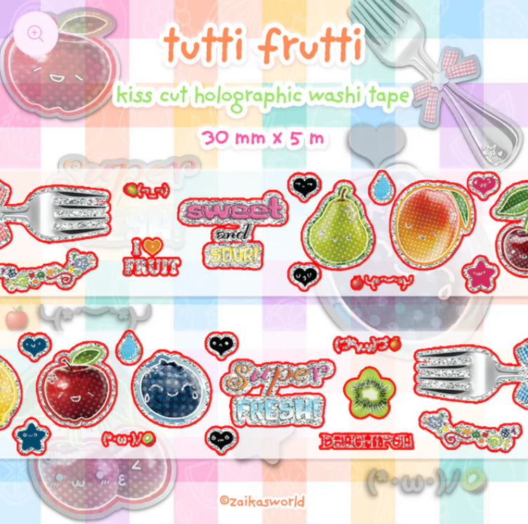 Tutti frutti kiss cut washi tape