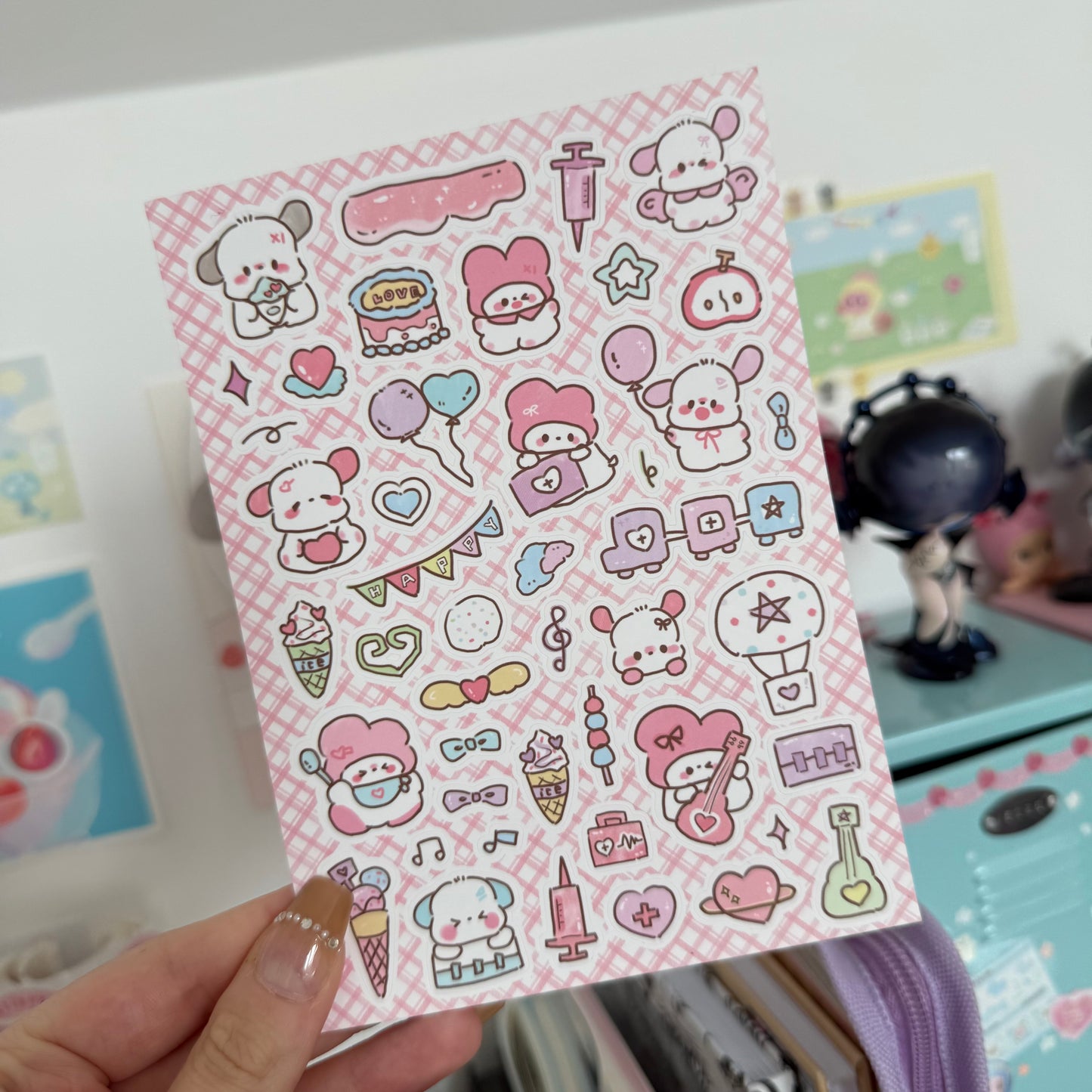 Sanrio party sticker sheet