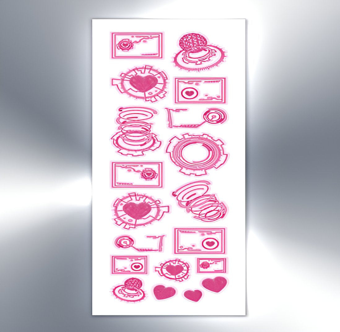 Cyber hologram sticker sheet