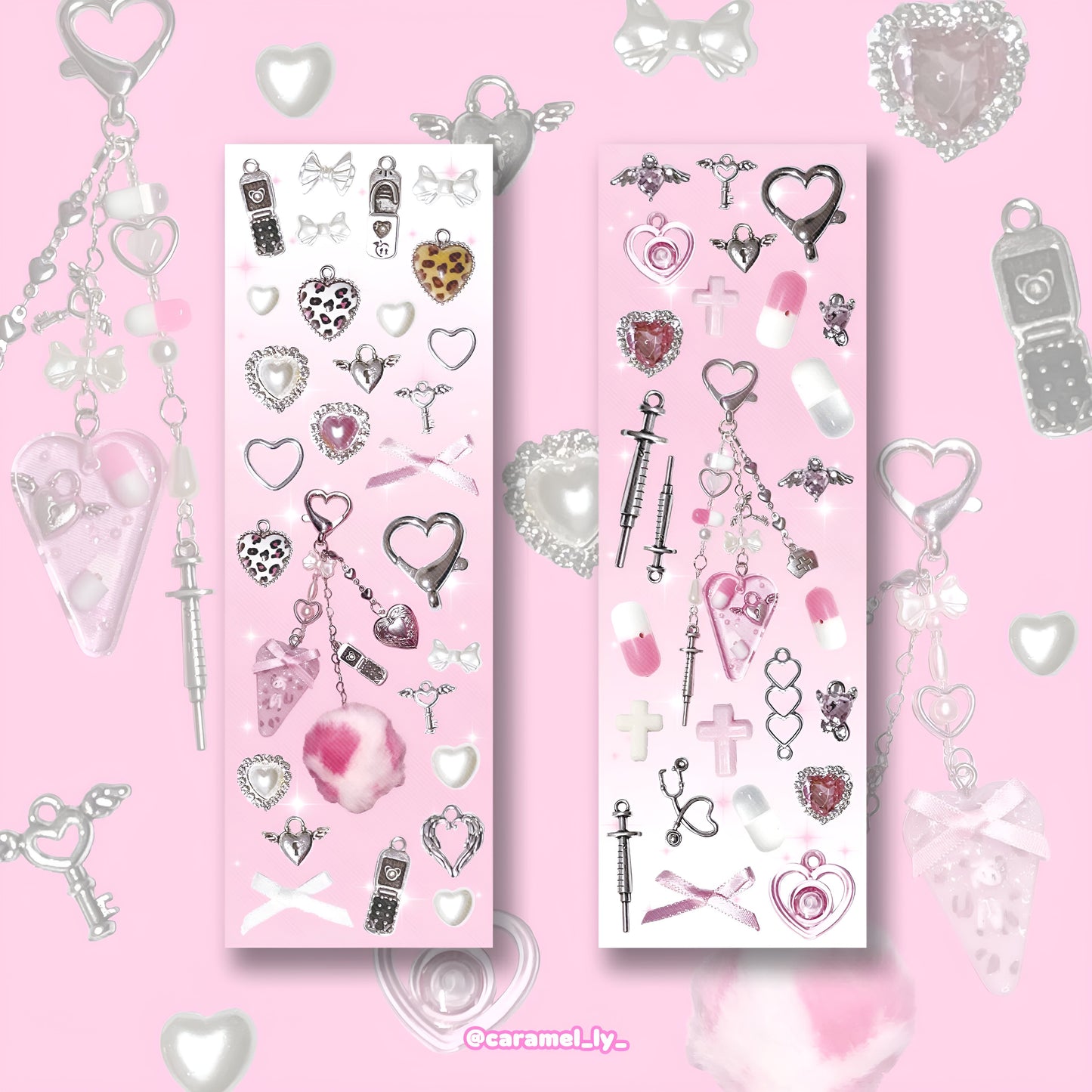 Metal deco sticker sheets