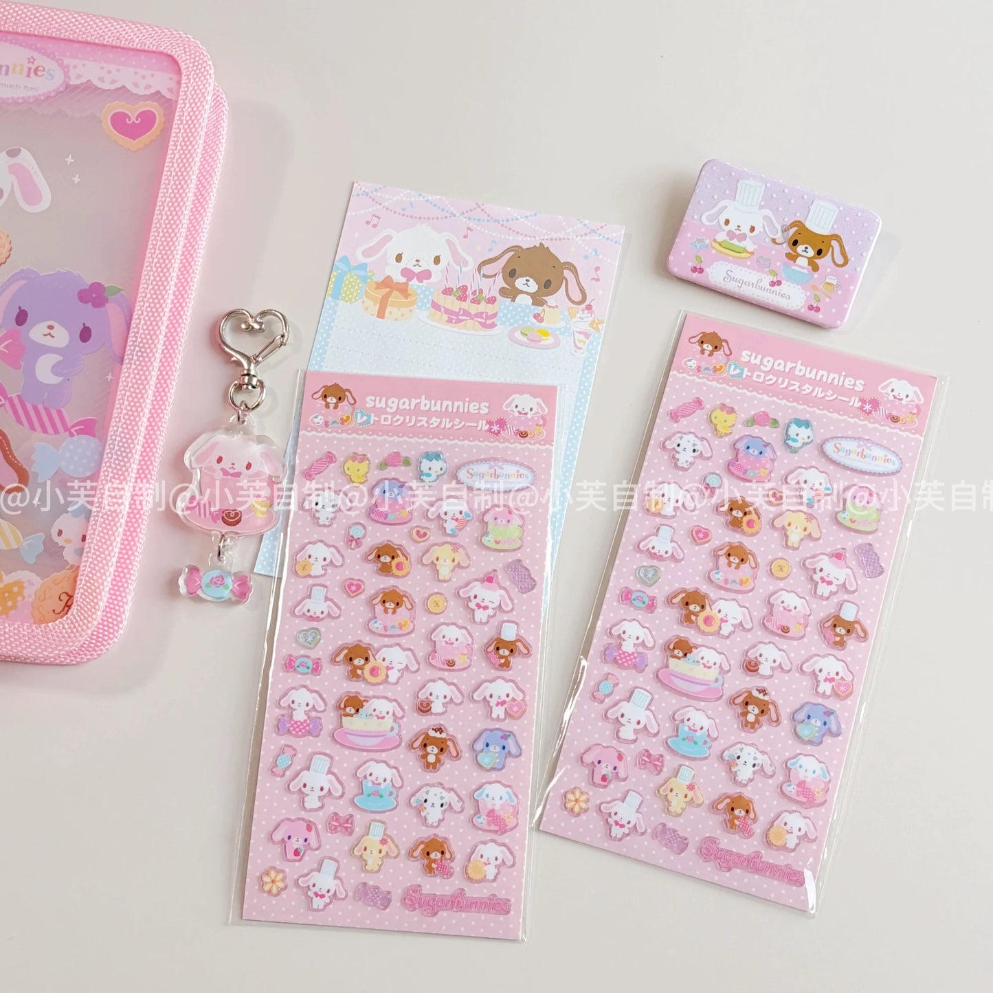 Resin sweet sugar bunny sticker sheet
