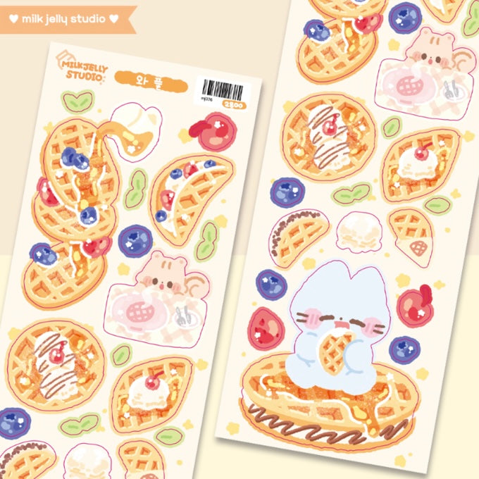 Waffle sticker sheet