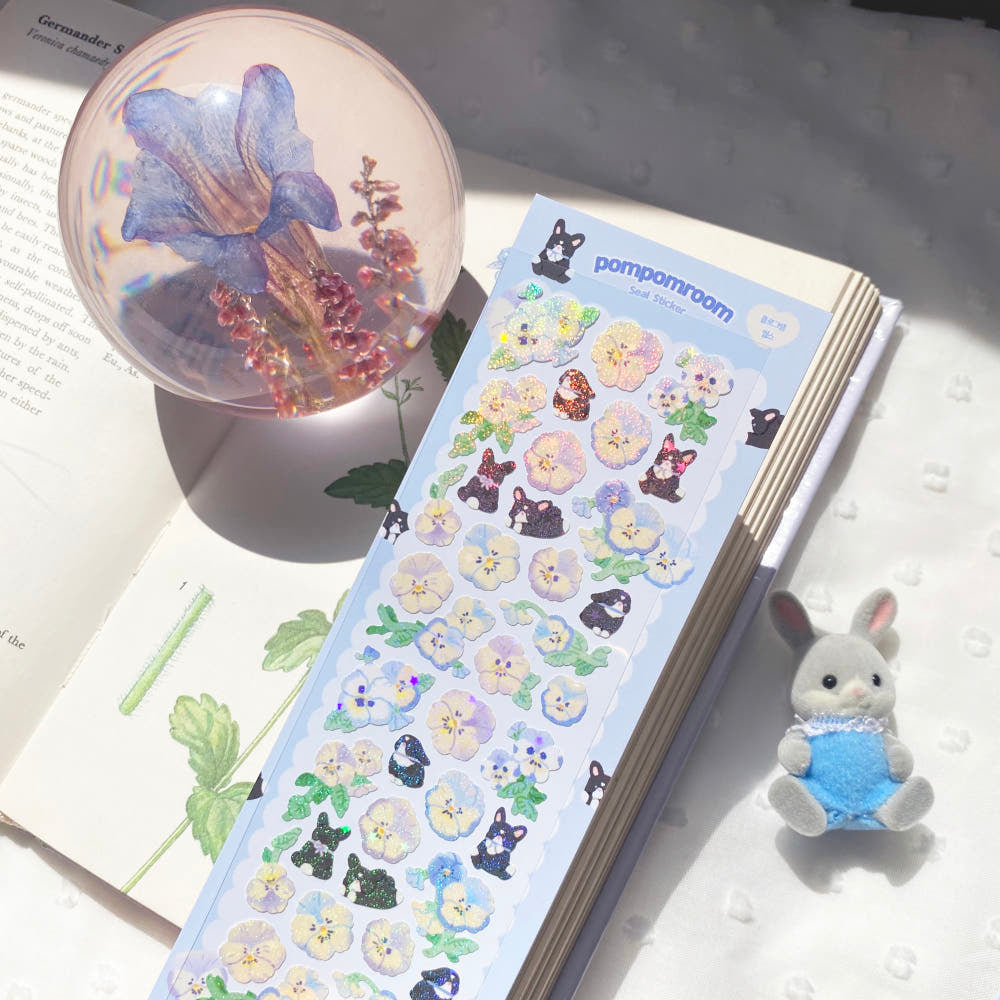 Forget me not rabbit sticker sheet