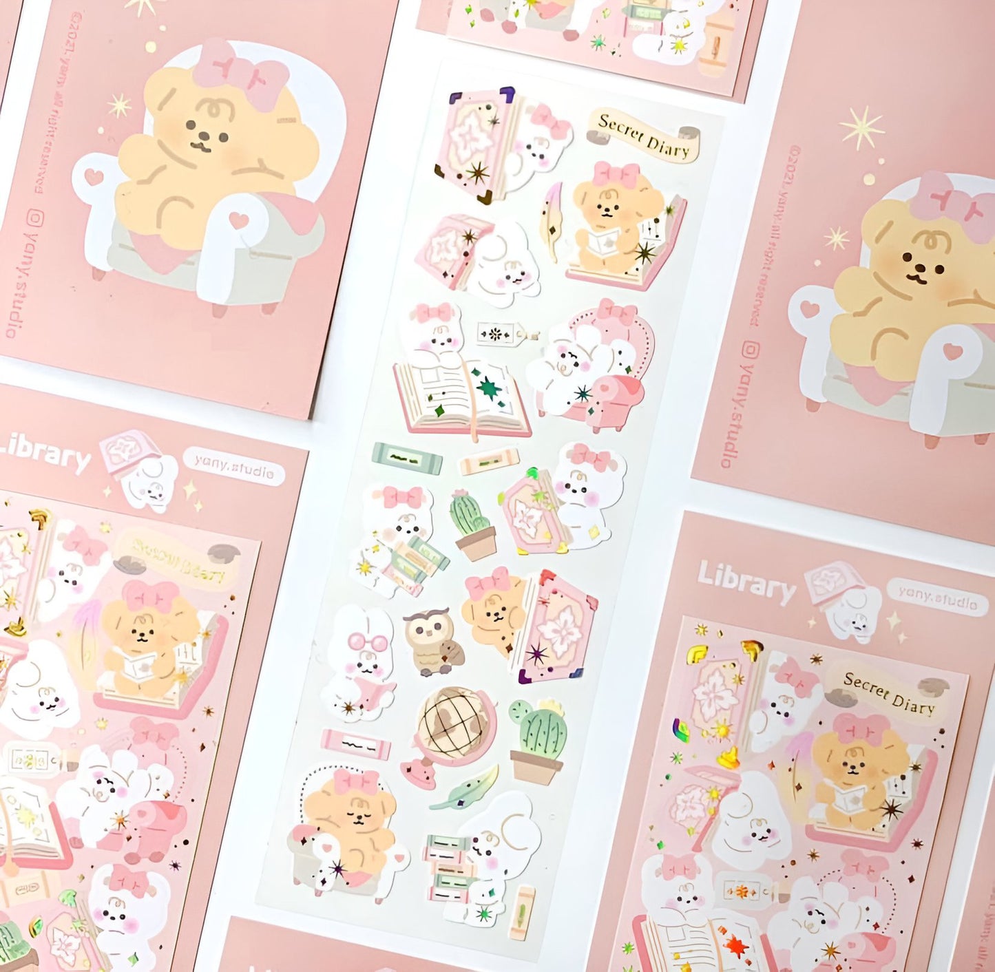 Secret book sticker sheet