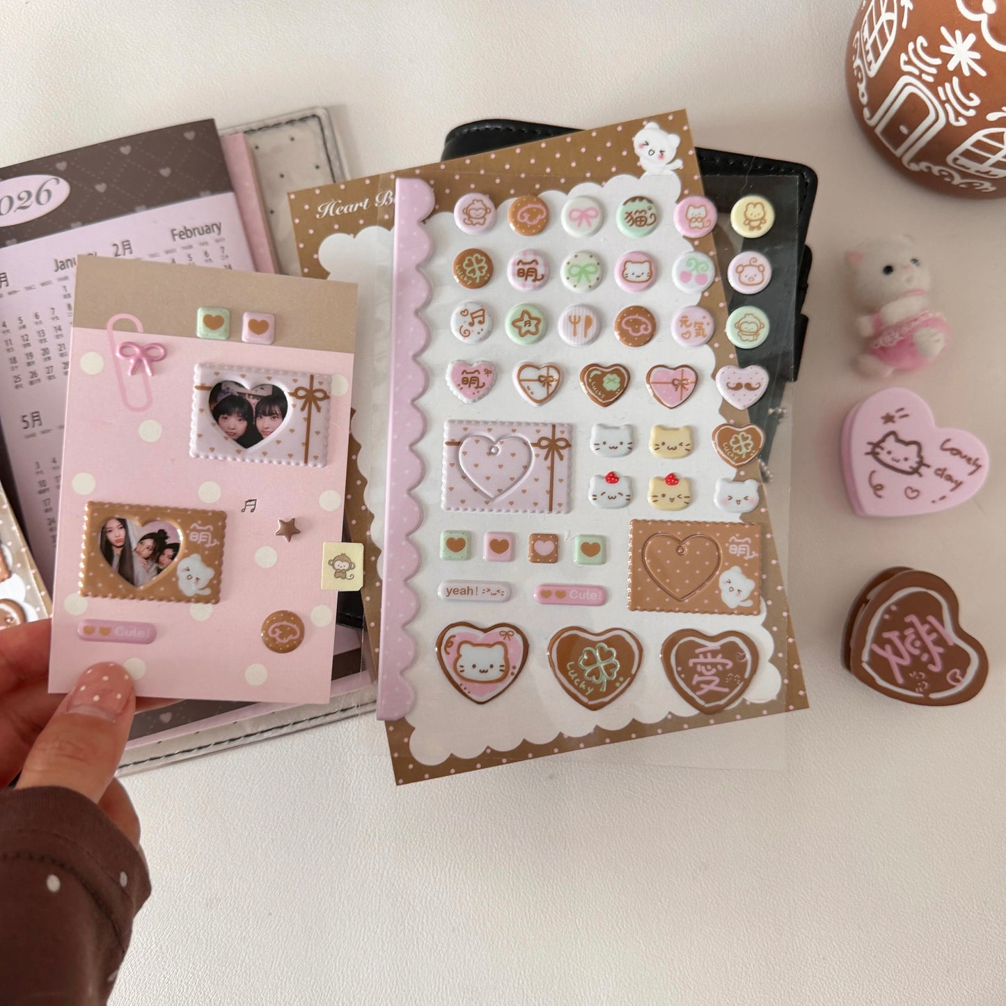 Puffy version gift sticker sheet