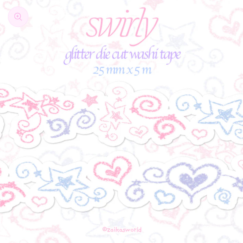 Swirly glitter washi tape