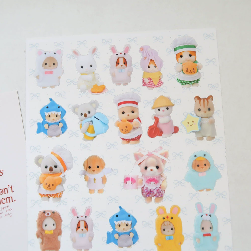 Calico critter sticker sheet