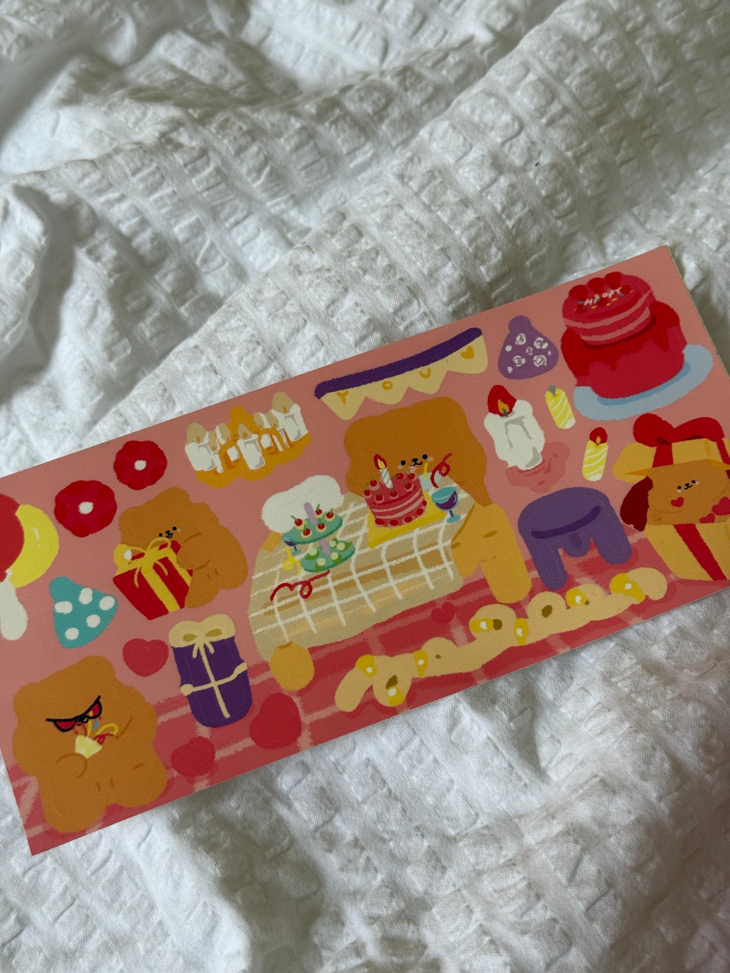 Birthday party sticker sheet