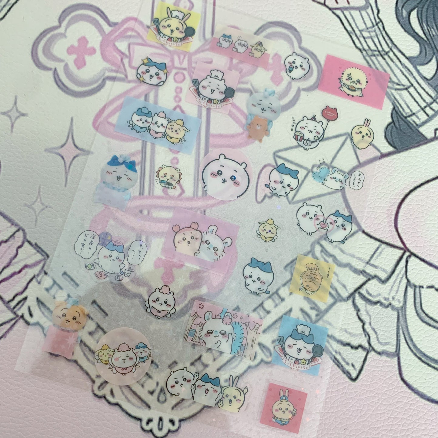 Playful chiikawa sticker sheet
