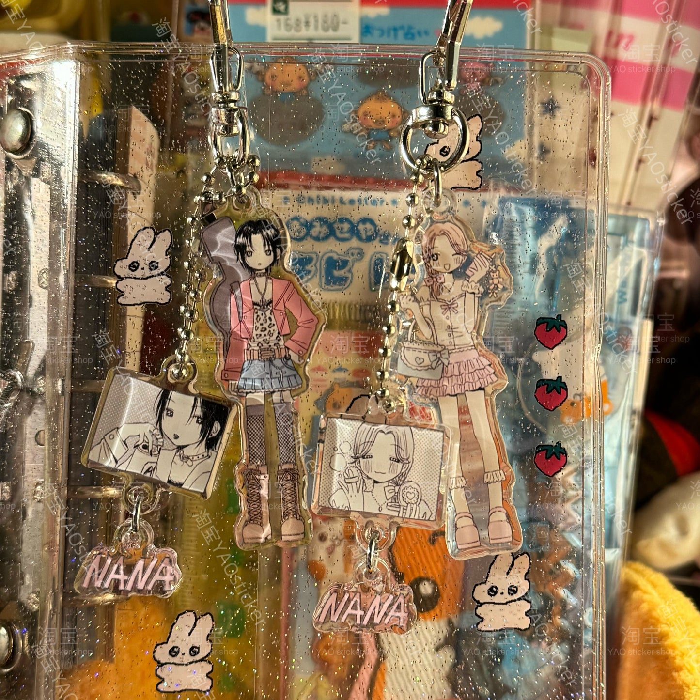 Nana sparkly keychains