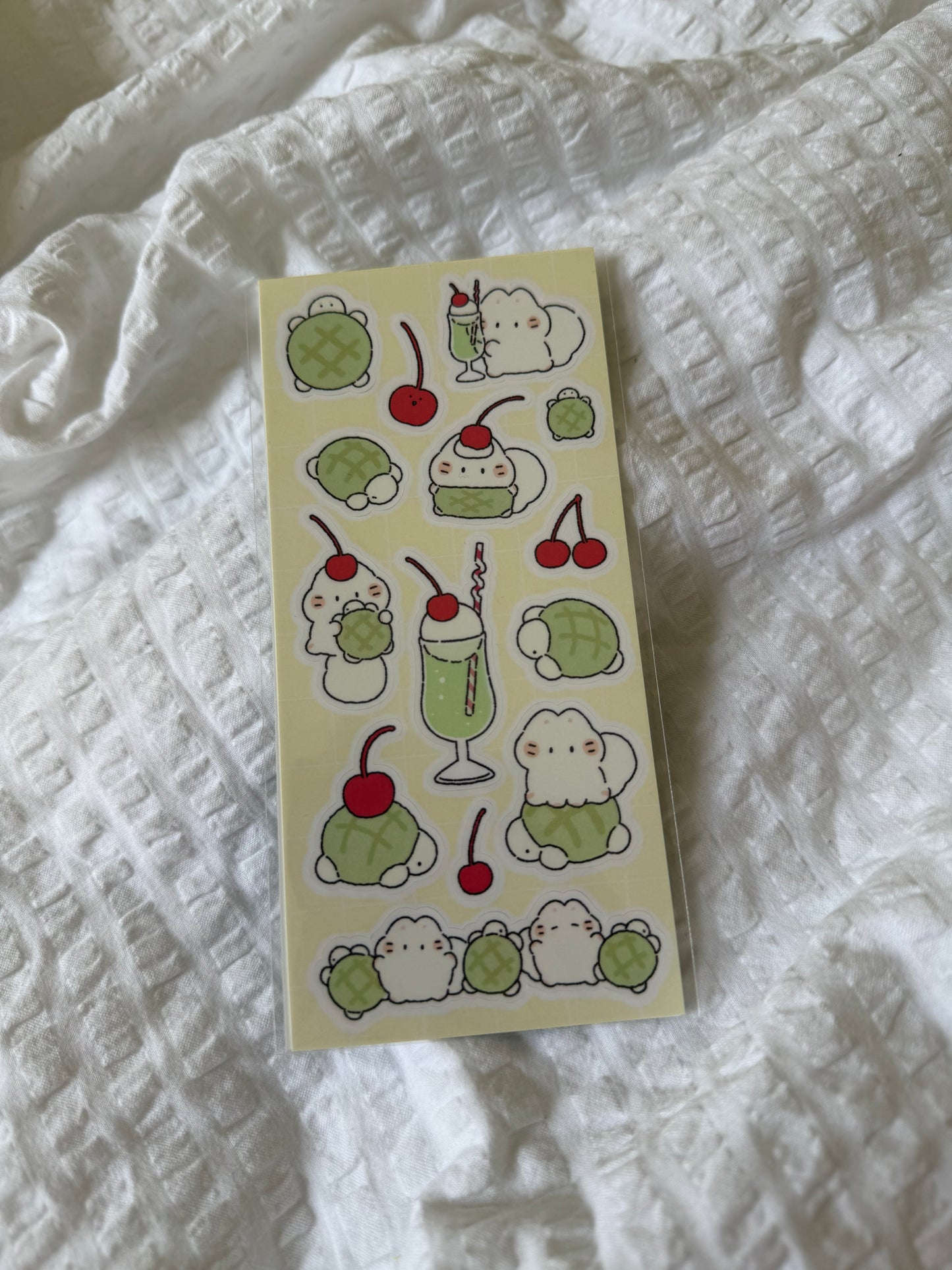 Melon cat sticker sheet