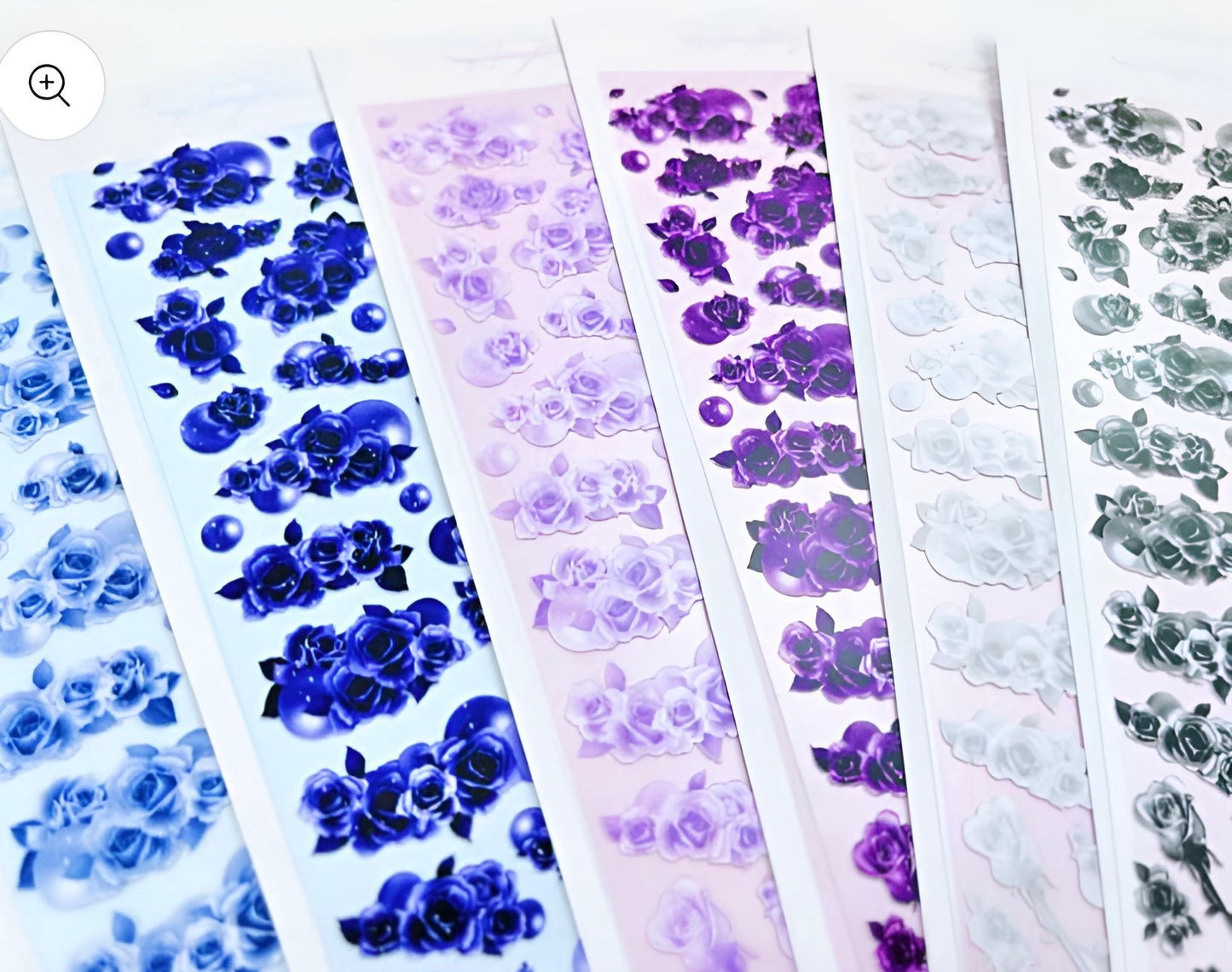 Rose bubble sticker sheets