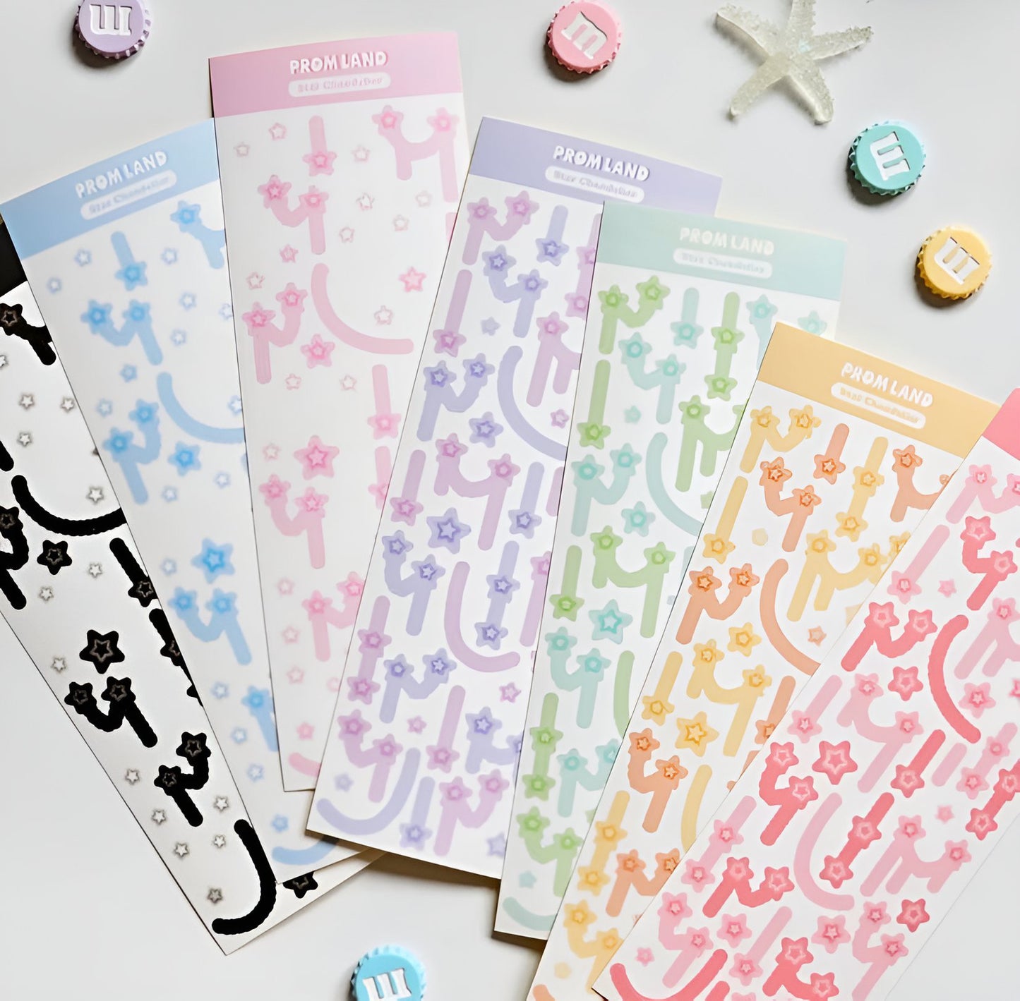 Star chandelier sticker sheet