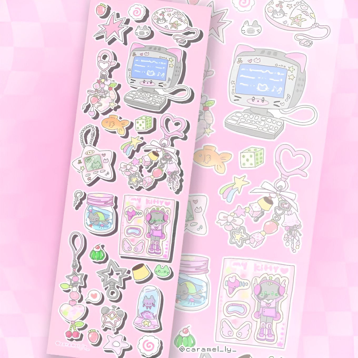 Bag charm sticker sheet