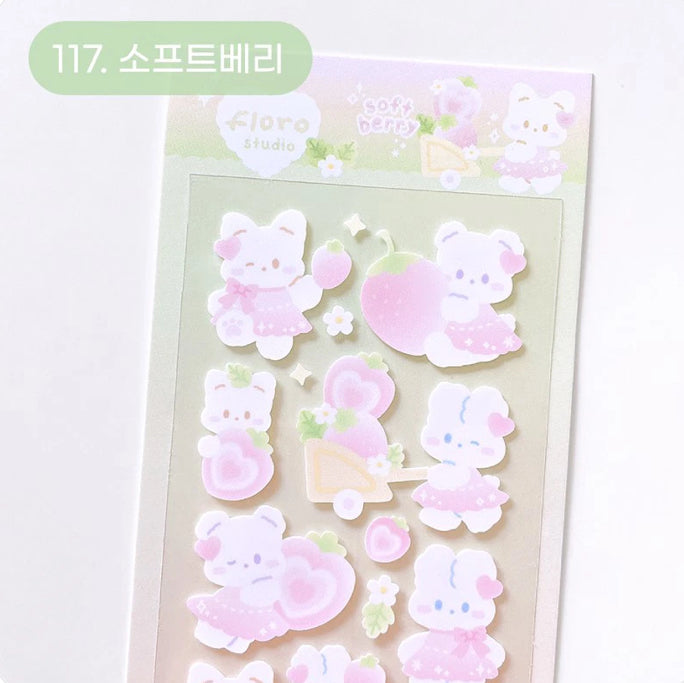 Strawberry sticker sheet