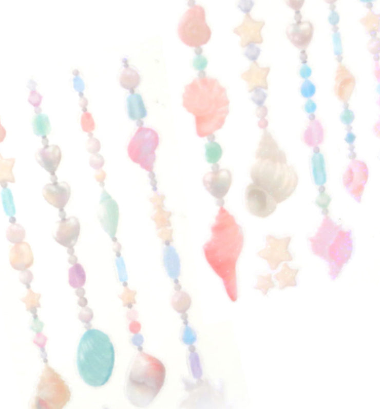 Sea shell charm sticker sheet