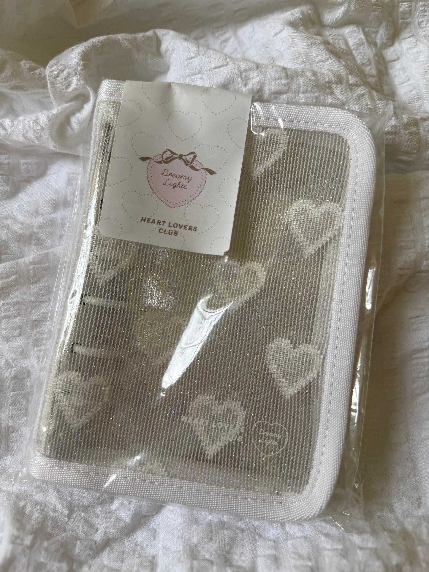 A7 Glitter hearts ring binder journal