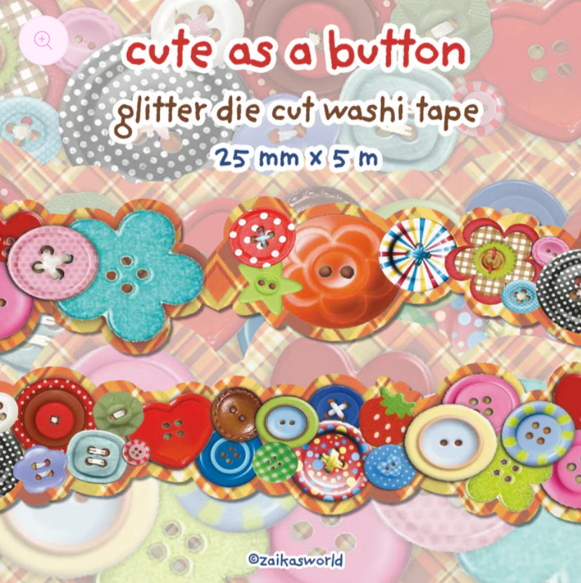 Cute as a button washi tape