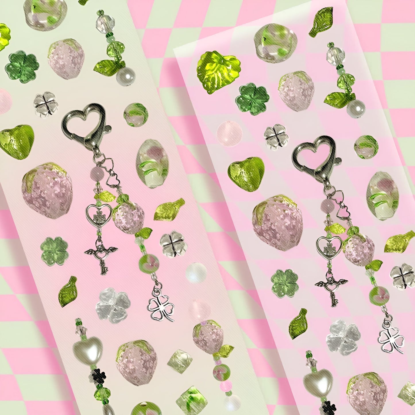 Clover keychain sticker sheet