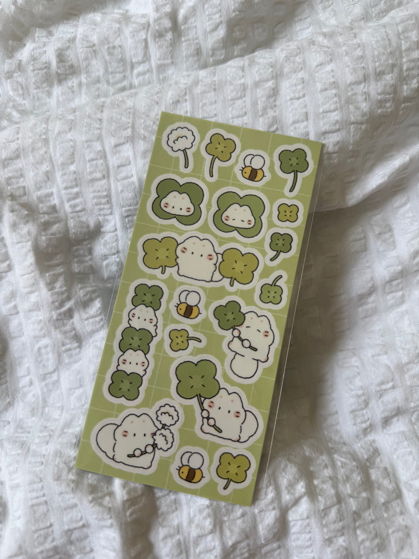 Clover cats sticker sheet