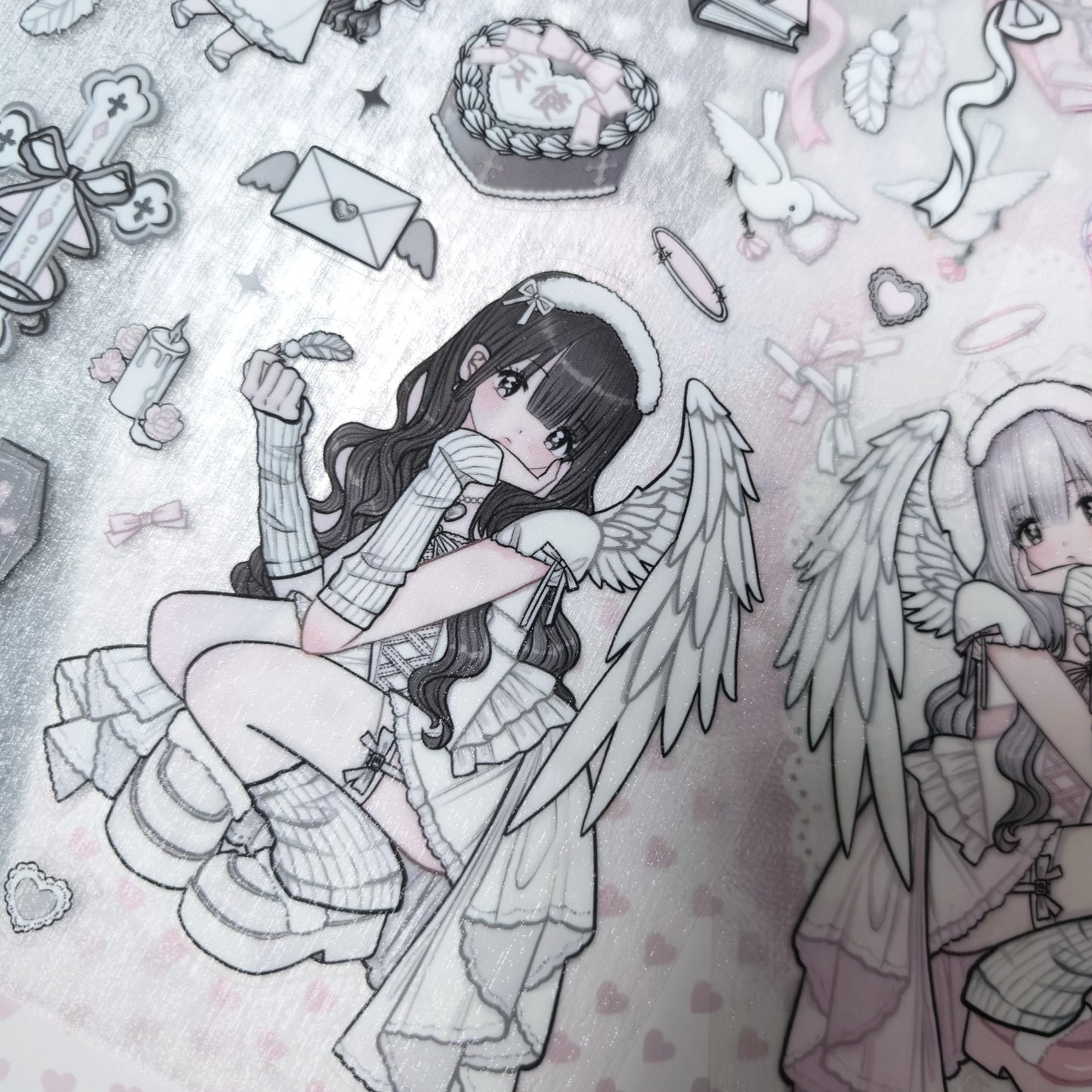 Delicate angels sticker sheet