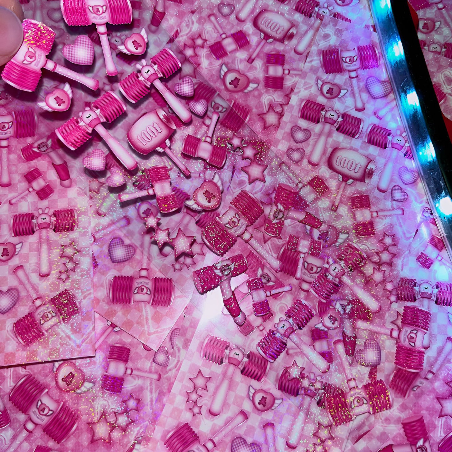 Toy hammer sticker sheet