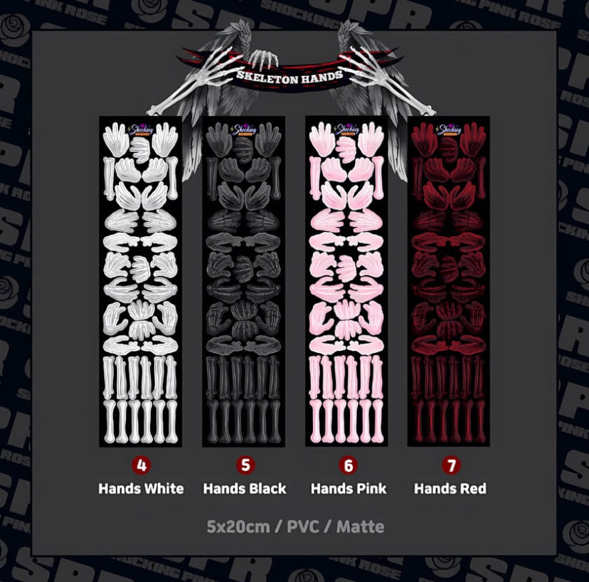 Skeleton hands sticker sheet