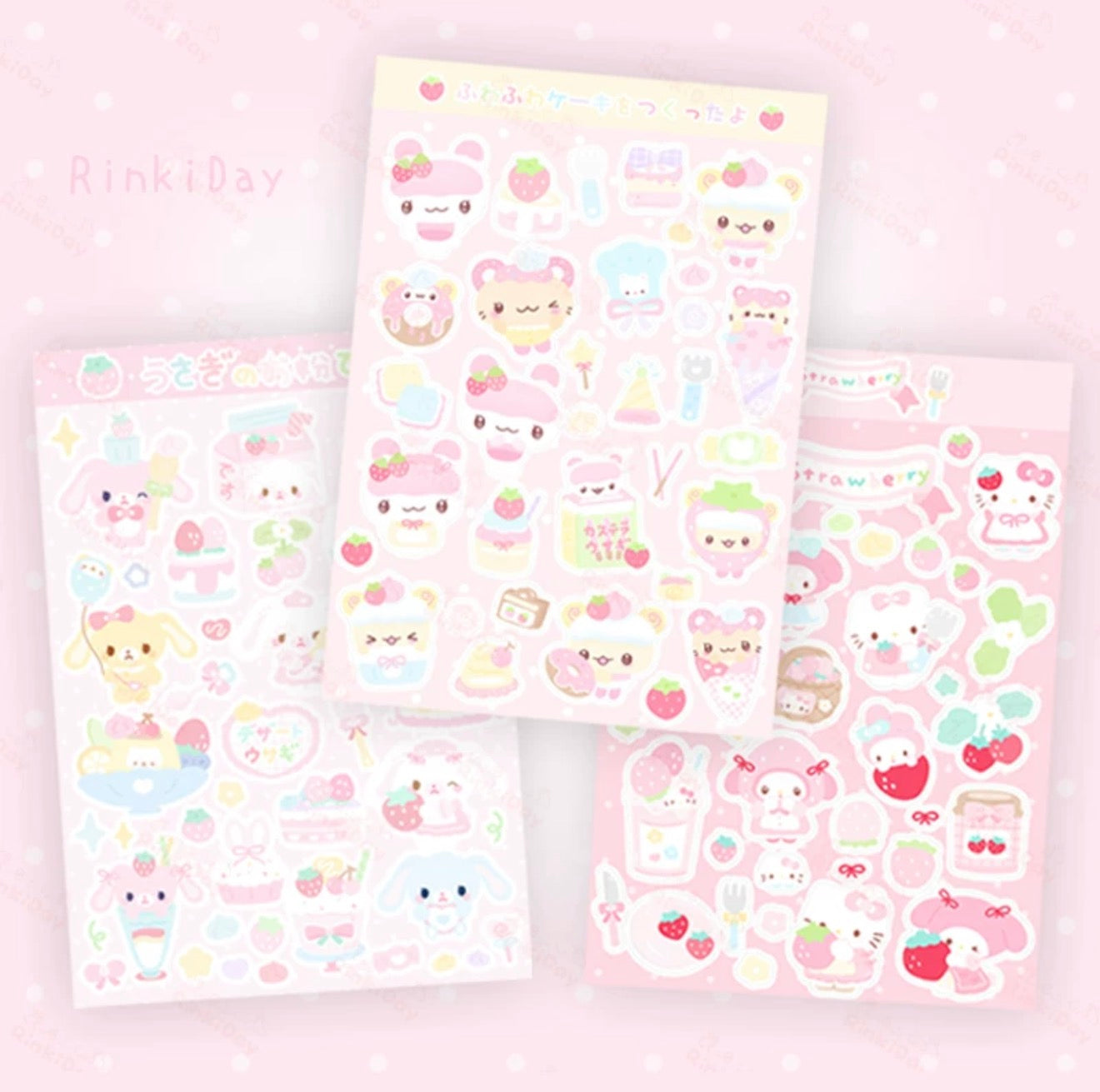 Sanrio pink friends sticker sheet