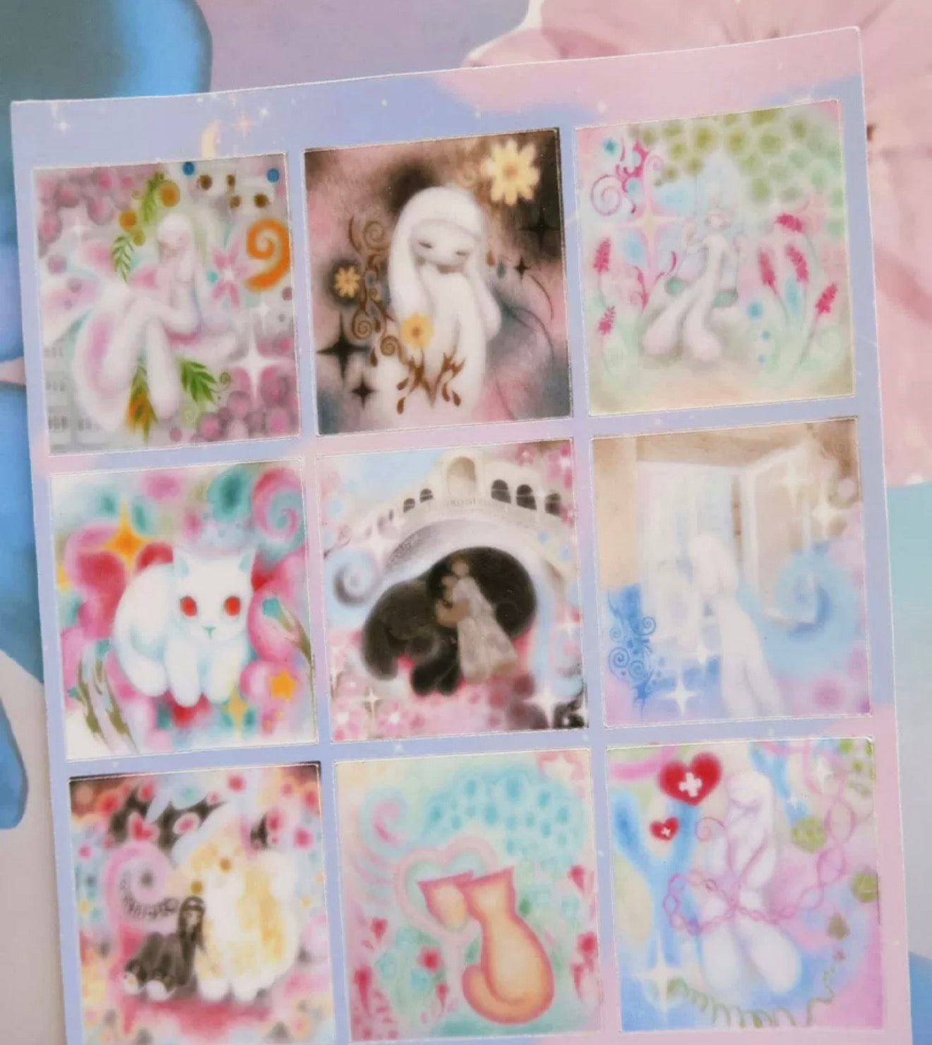 Mystical creatures sticker sheet