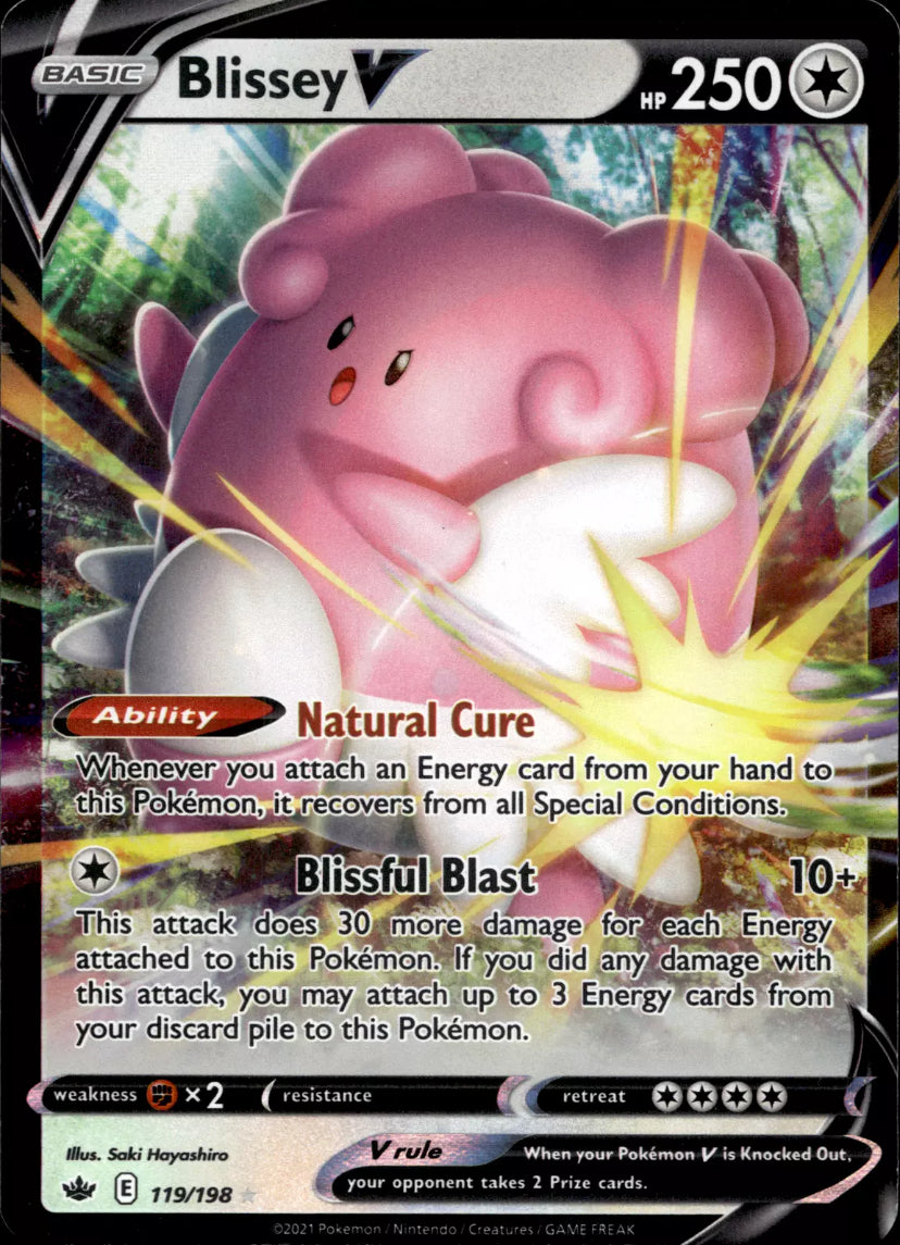 Blissey V holo card