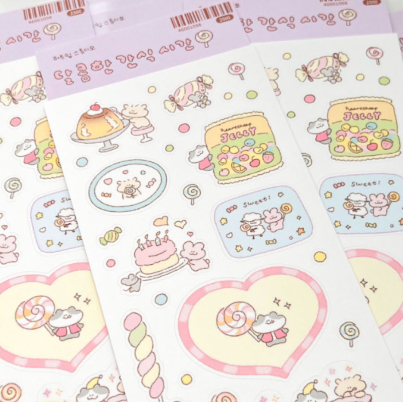 Candy world sticker sheet
