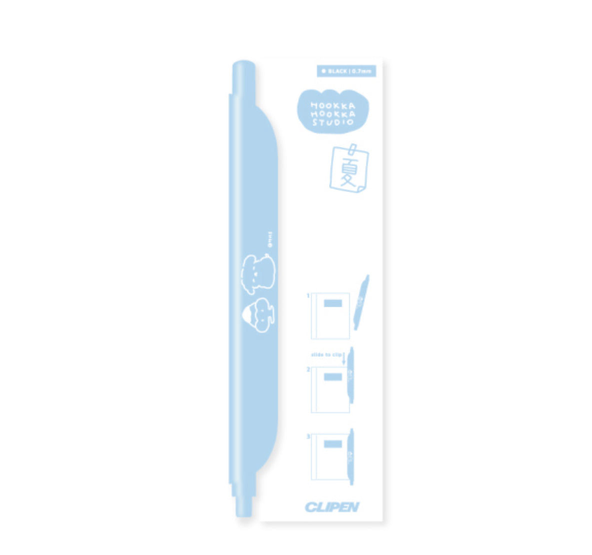 Blue clip pen