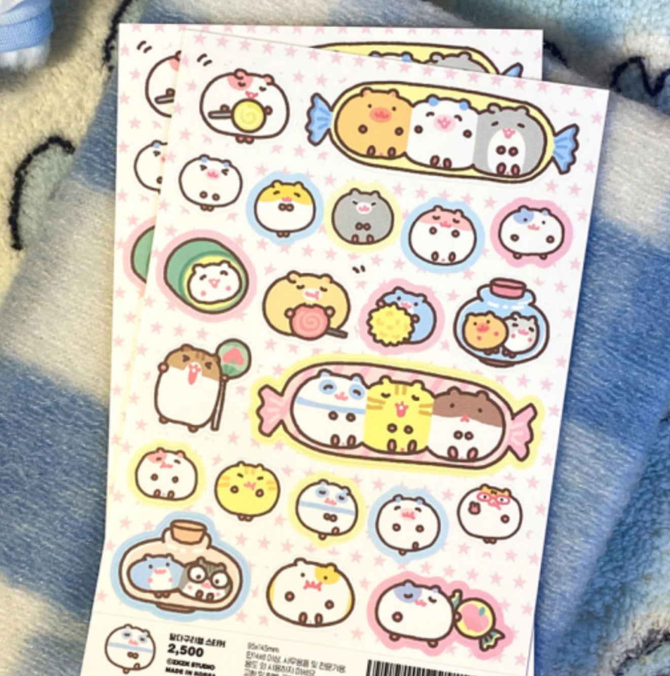 Candy hamster sticker sheet