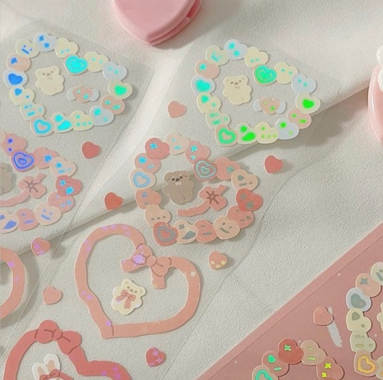 Heart frames sticker sheet