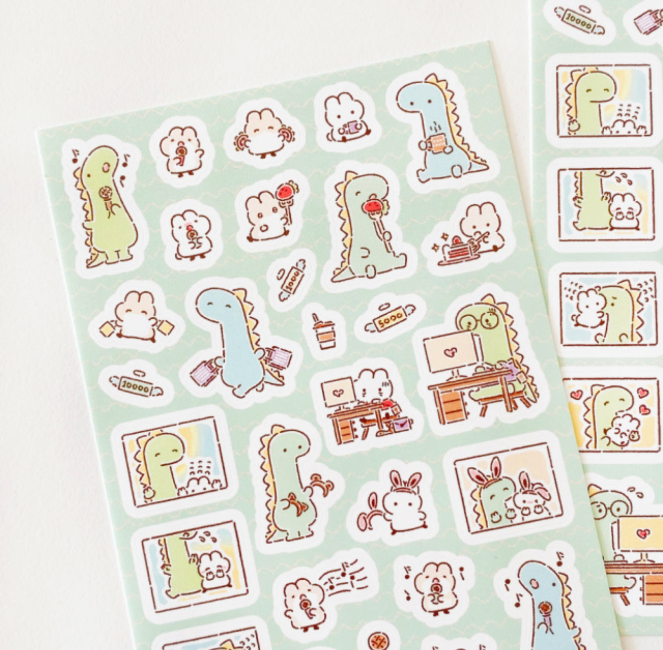 Singing dinos sticker sheet