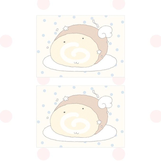 Roll cake sticky notes