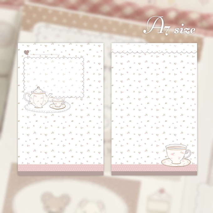 A7 tea time journal inserts