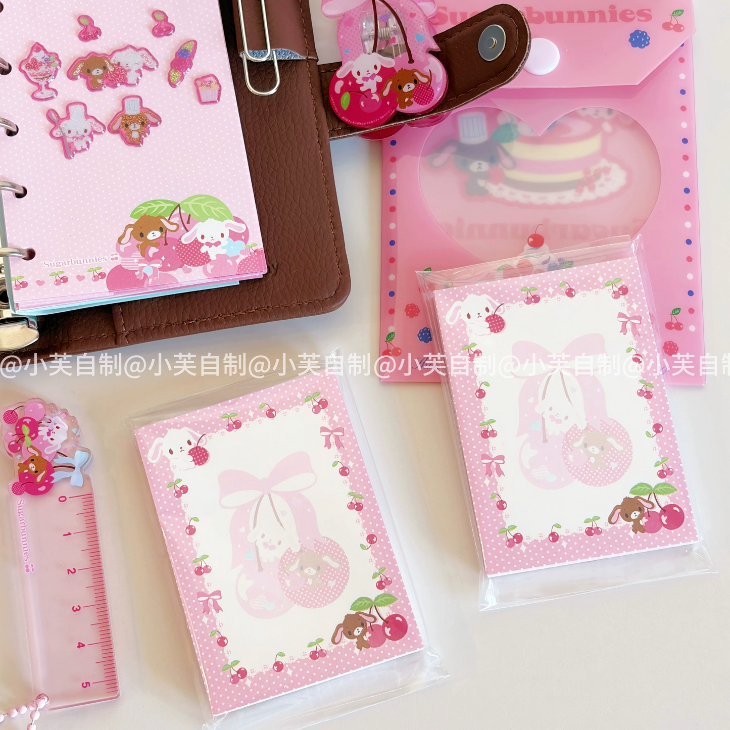 Cherry border memo pad