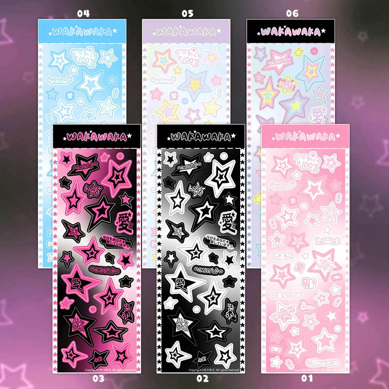 Punk stars sticker sheets