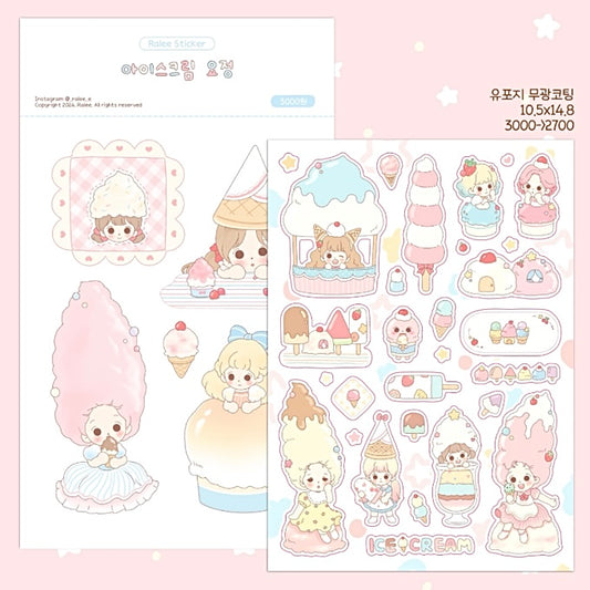 Ice cream fairies sticker sheet