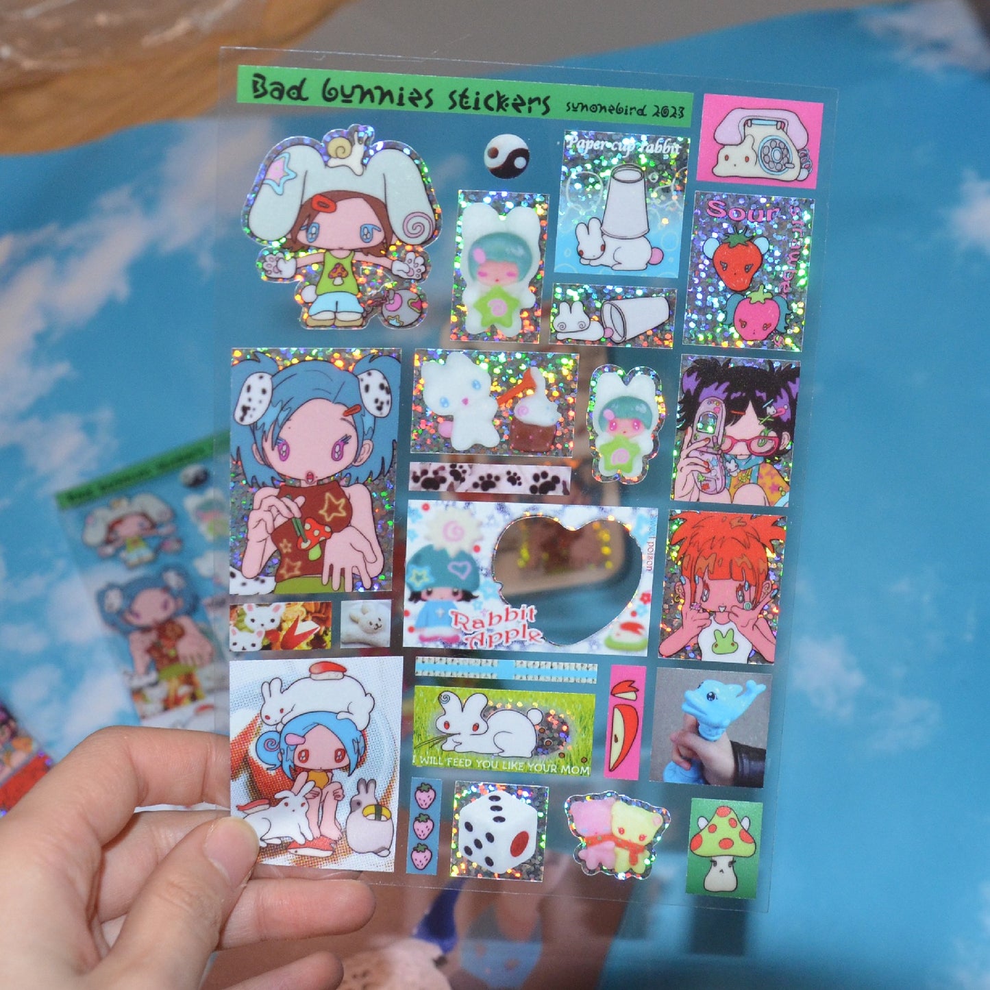 Bad bunnies sticker sheet