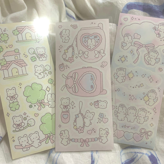 Paper finish sticker sheets