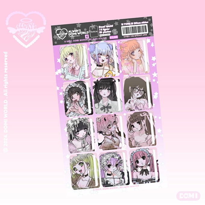 Maid id photos sticker sheet