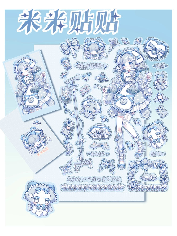 Lacey maid sticker sheet