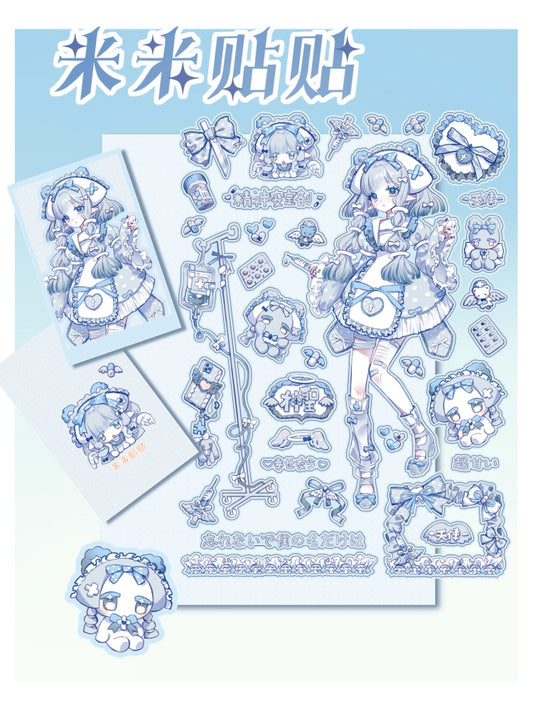 Lacey maid sticker sheet