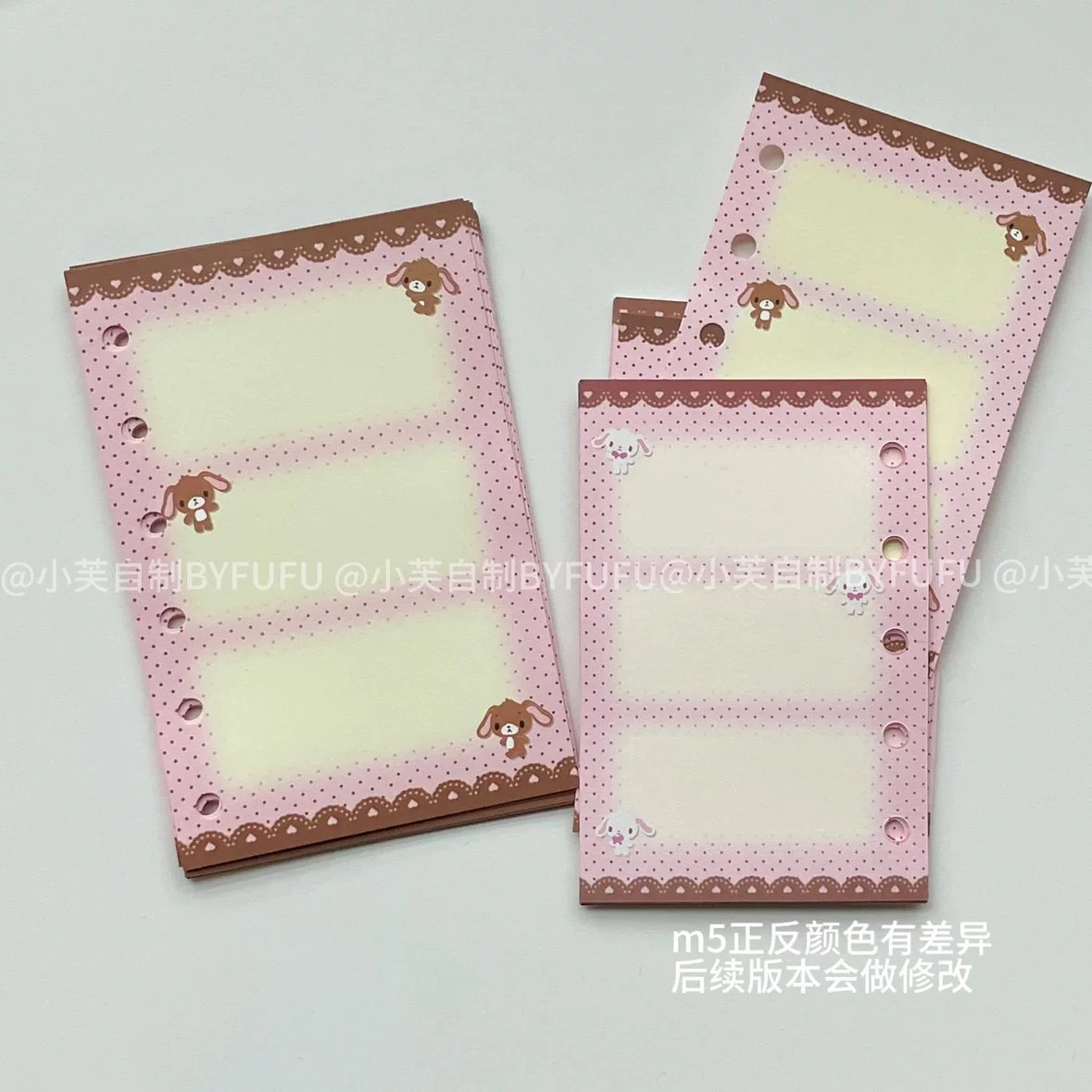 PREORDER A7 & M5 sugar bunnies journal inserts